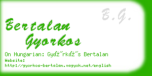 bertalan gyorkos business card